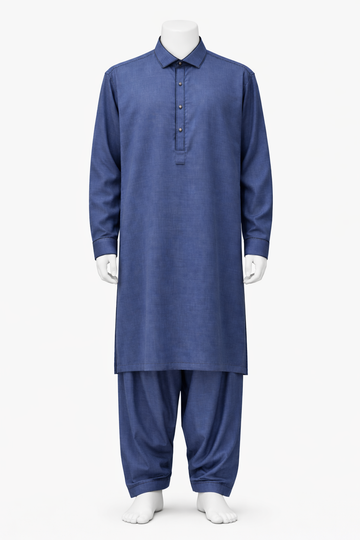 Blue shalwar kameez AK-105