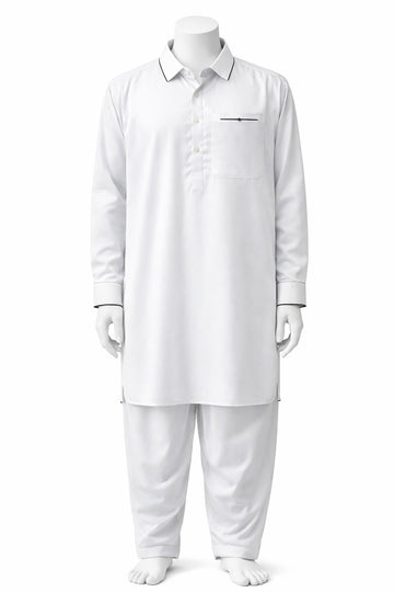 White Shalwar Kameez AK-106