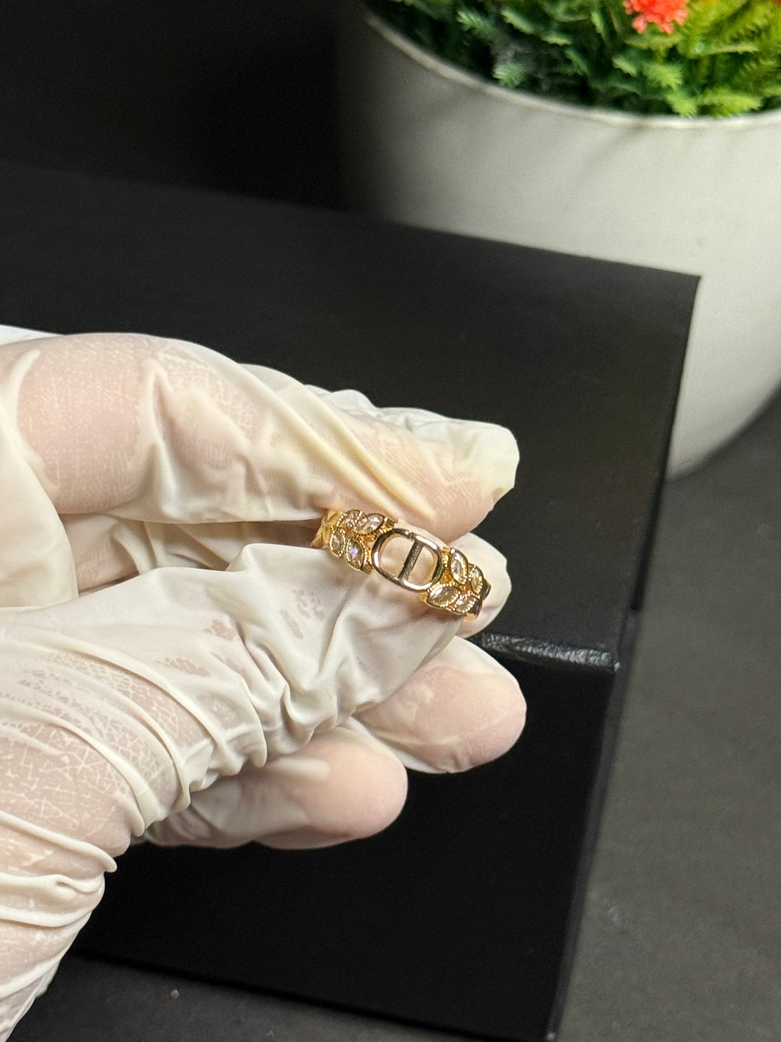 Gold-Toned Buckle Ring Adjustable