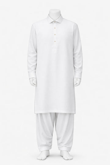 White shalwar kameez AK-120