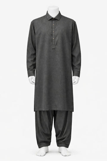 Charcoal Grey shalwar kameez AK-121