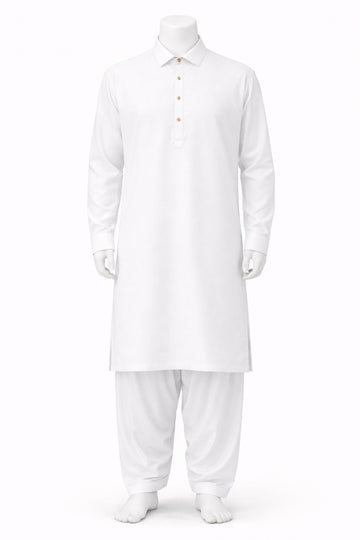 White Shalwar Kameez AK-127